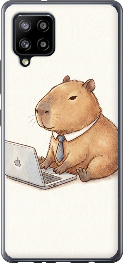 Funny Capybara CEO Working