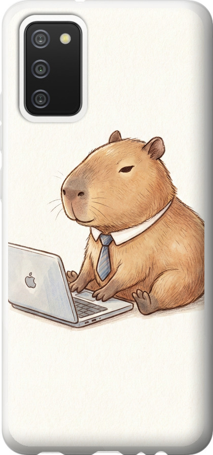 Funny Capybara CEO Working