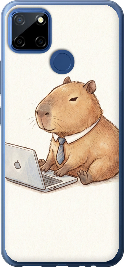Funny Capybara CEO Working