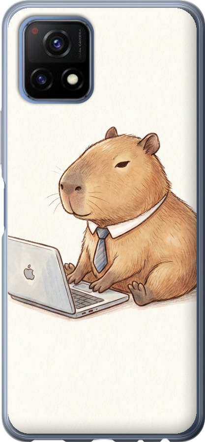 Funny Capybara CEO Working