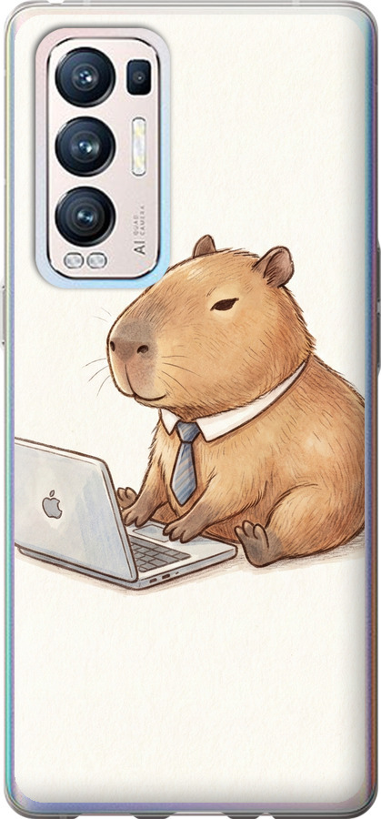 Funny Capybara CEO Working