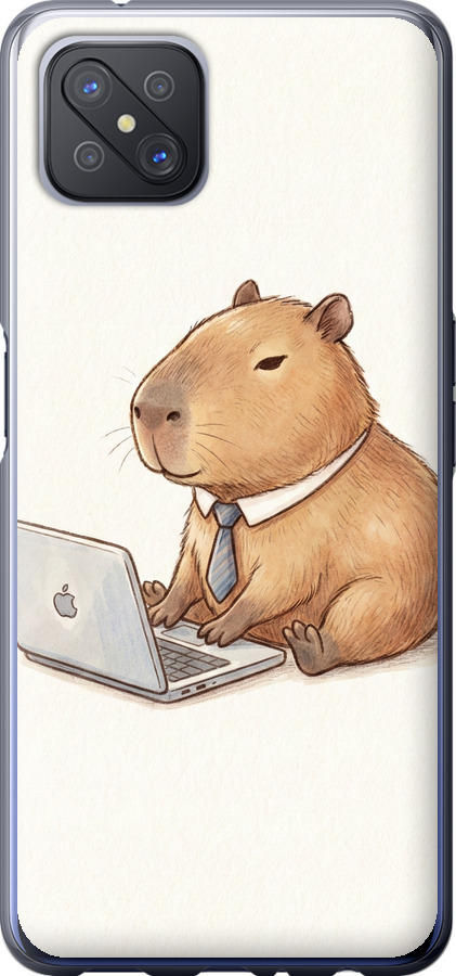 Funny Capybara CEO Working