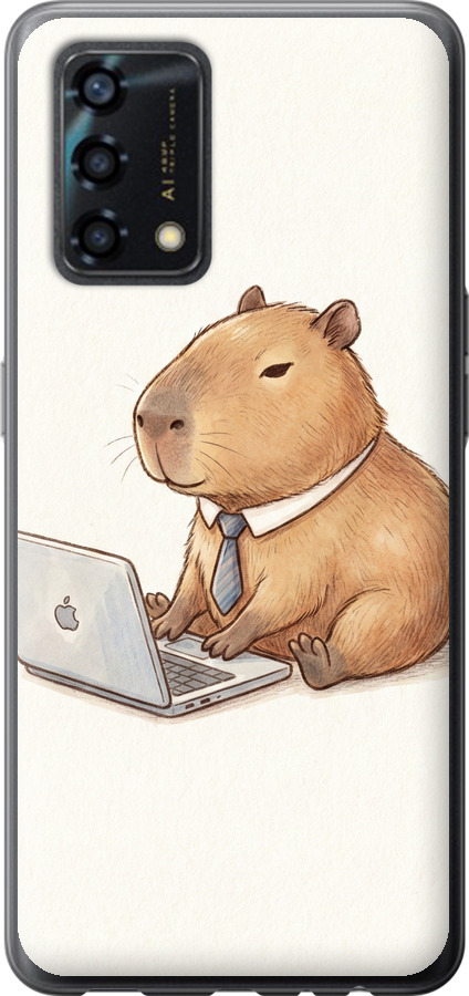 Funny Capybara CEO Working
