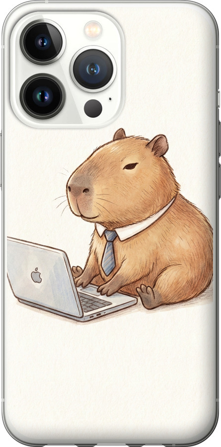 Funny Capybara CEO Working