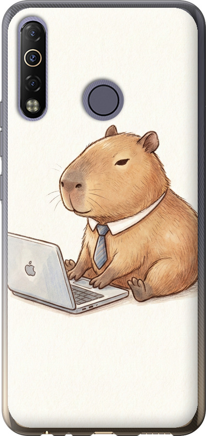 Funny Capybara CEO Working