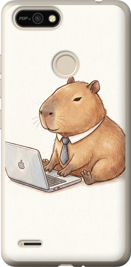 Funny Capybara CEO Working