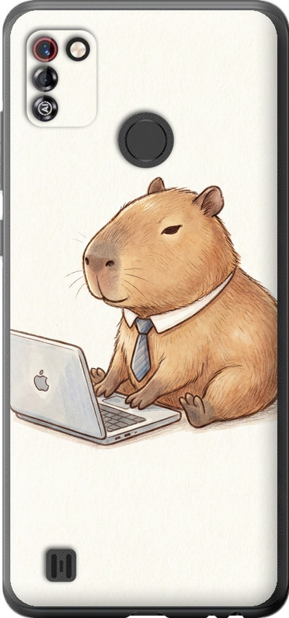 Funny Capybara CEO Working