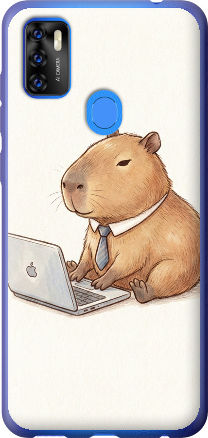 Funny Capybara CEO Working