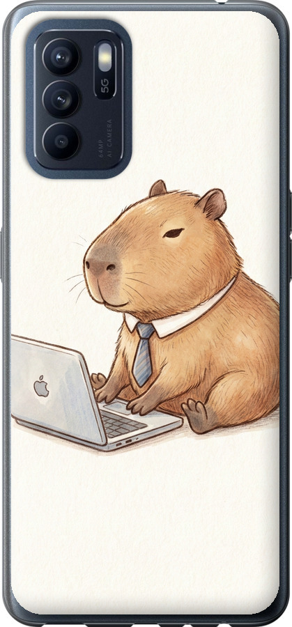 Funny Capybara CEO Working
