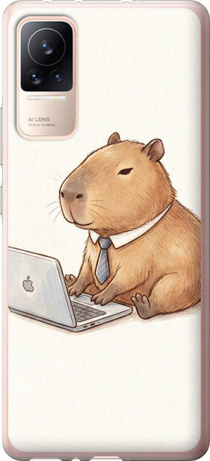 Funny Capybara CEO Working