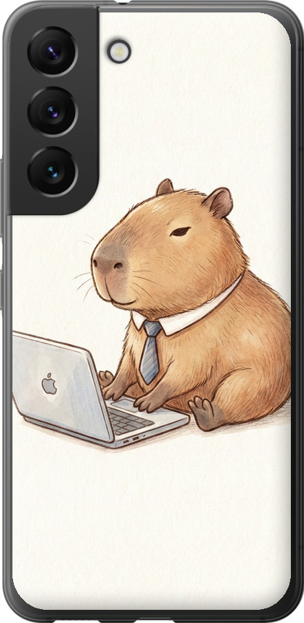Funny Capybara CEO Working
