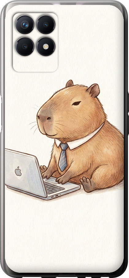 Funny Capybara CEO Working