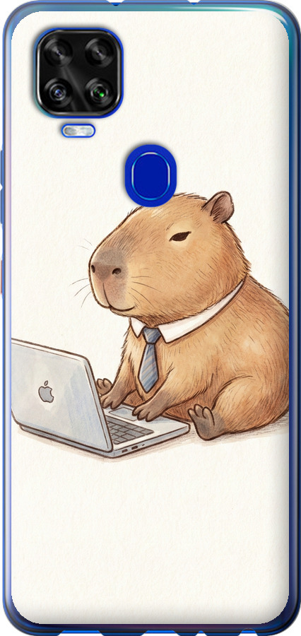 Funny Capybara CEO Working