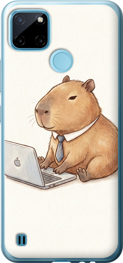 Funny Capybara CEO Working