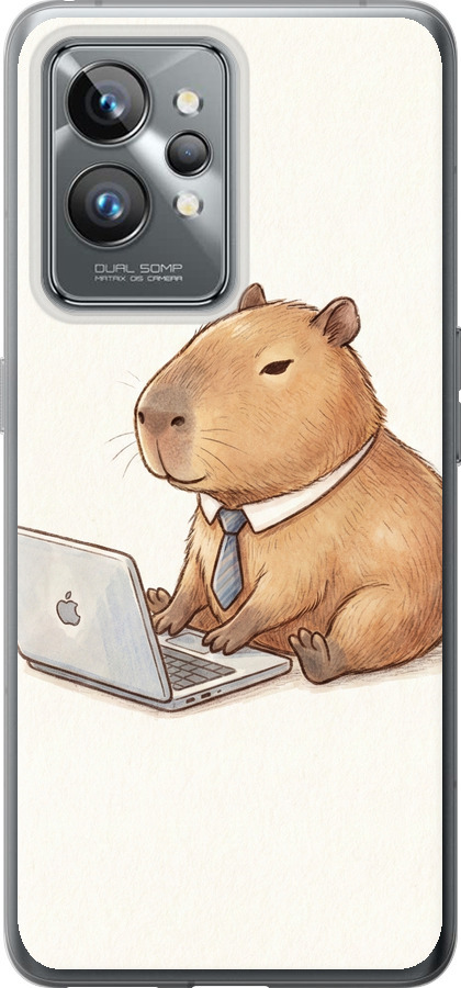 Funny Capybara CEO Working