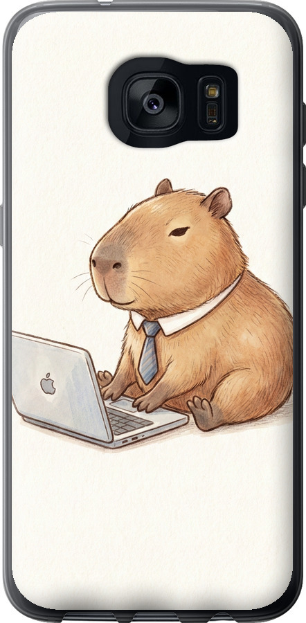 Funny Capybara CEO Working