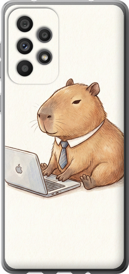 Funny Capybara CEO Working