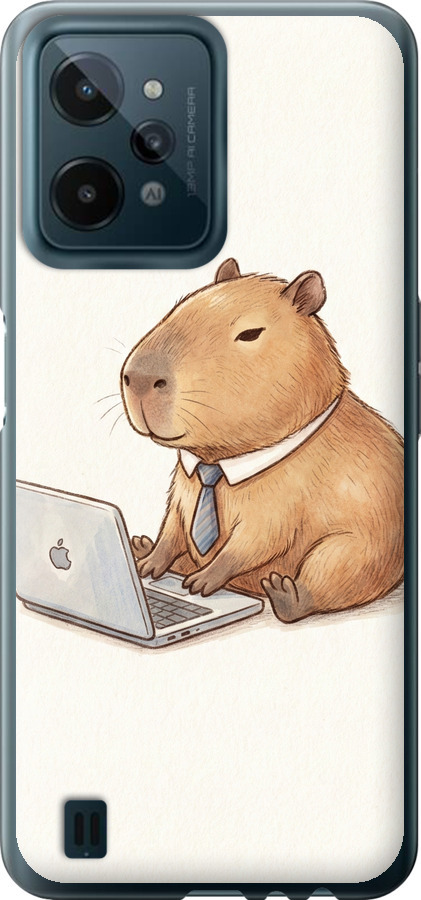 Funny Capybara CEO Working