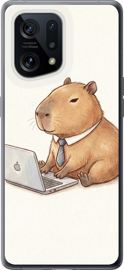 Funny Capybara CEO Working