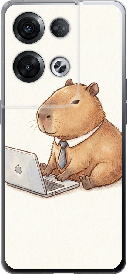 Funny Capybara CEO Working