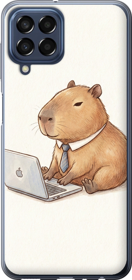 Funny Capybara CEO Working