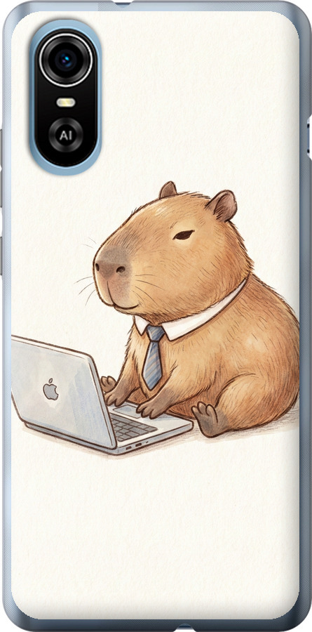 Funny Capybara CEO Working