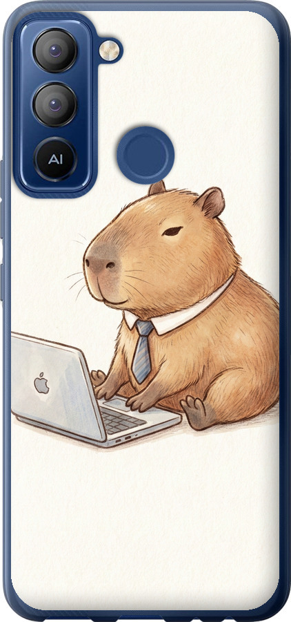 Funny Capybara CEO Working
