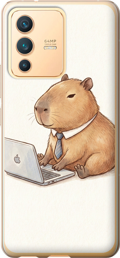 Funny Capybara CEO Working