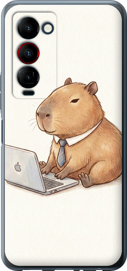 Funny Capybara CEO Working