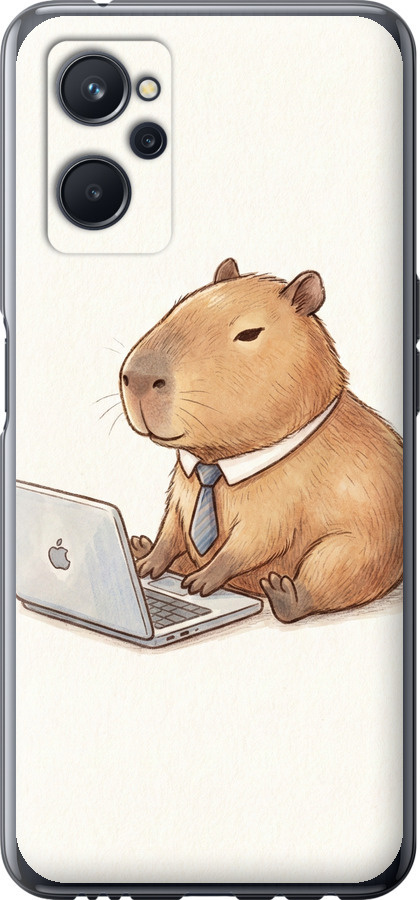 Funny Capybara CEO Working