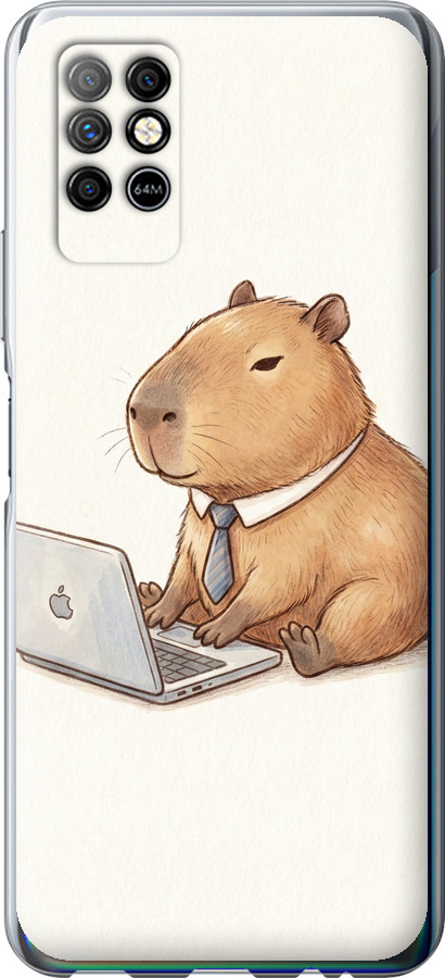 Funny Capybara CEO Working