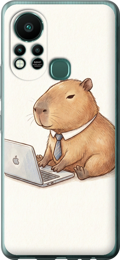 Funny Capybara CEO Working
