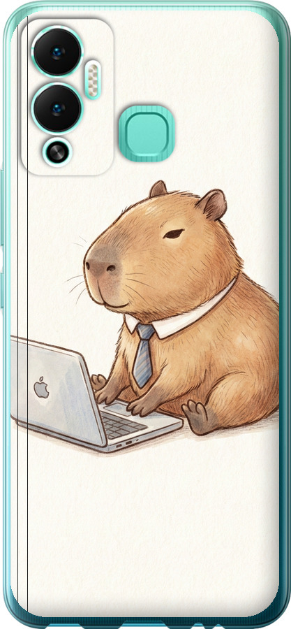 Funny Capybara CEO Working