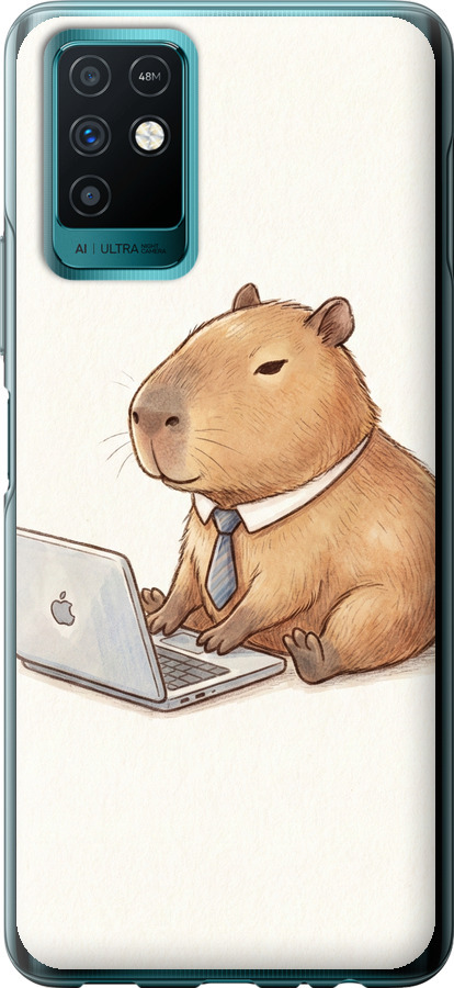 Funny Capybara CEO Working