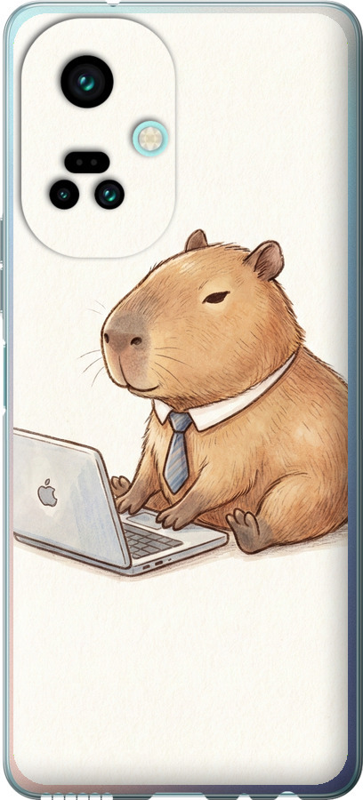 Funny Capybara CEO Working