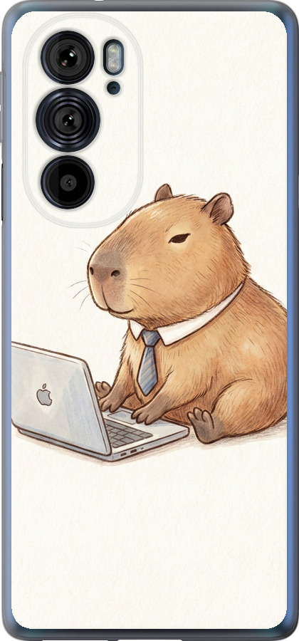 Funny Capybara CEO Working