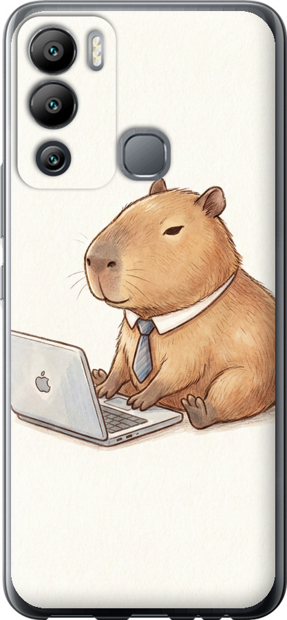 Funny Capybara CEO Working