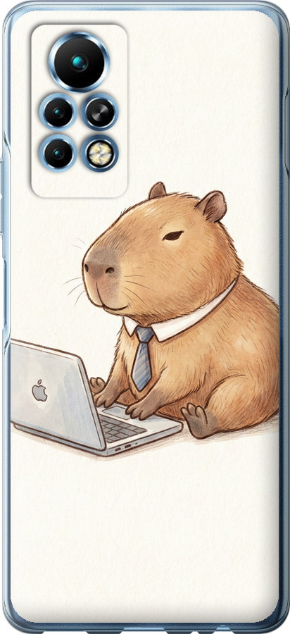 Funny Capybara CEO Working
