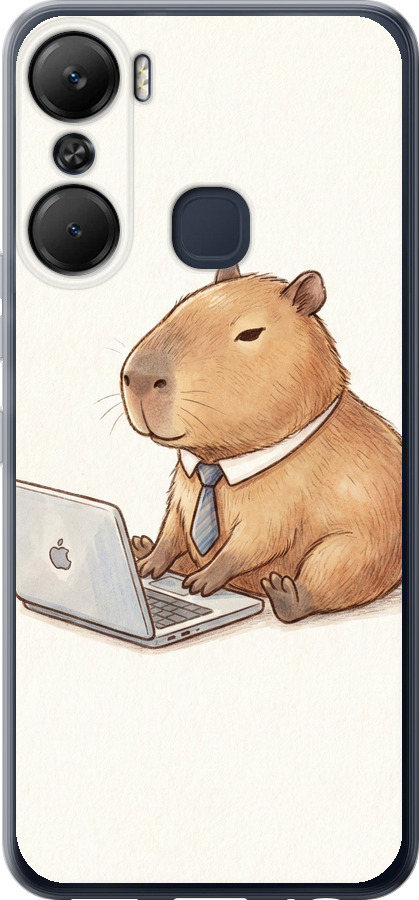 Funny Capybara CEO Working