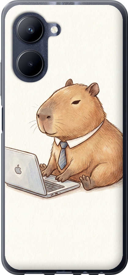 Funny Capybara CEO Working
