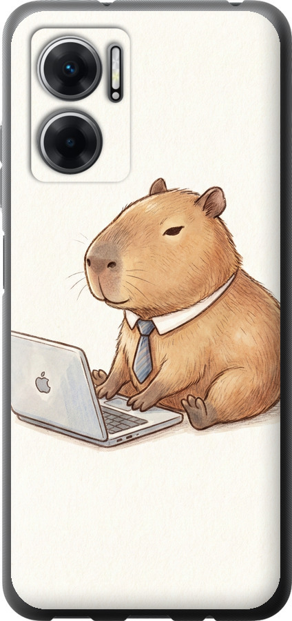 Funny Capybara CEO Working
