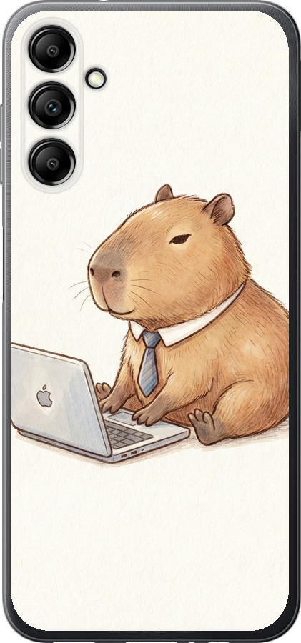 Funny Capybara CEO Working