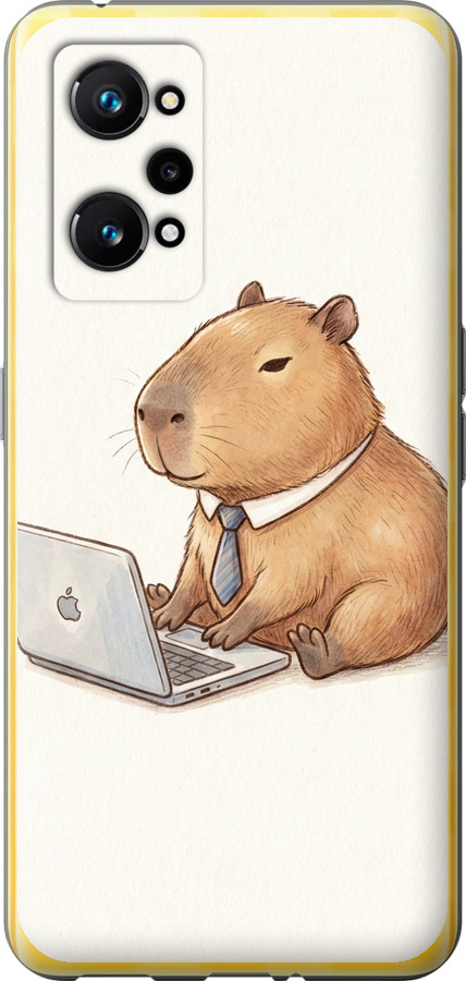 Funny Capybara CEO Working