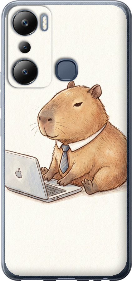Funny Capybara CEO Working
