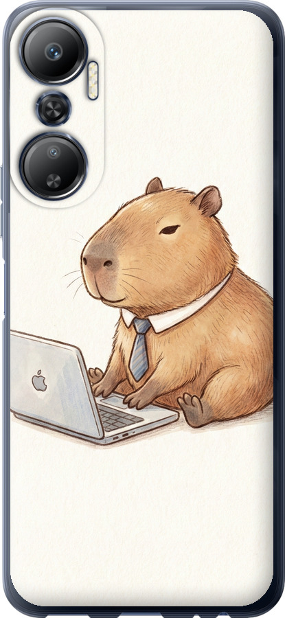 Funny Capybara CEO Working