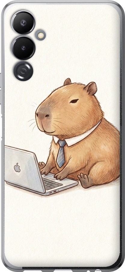 Funny Capybara CEO Working