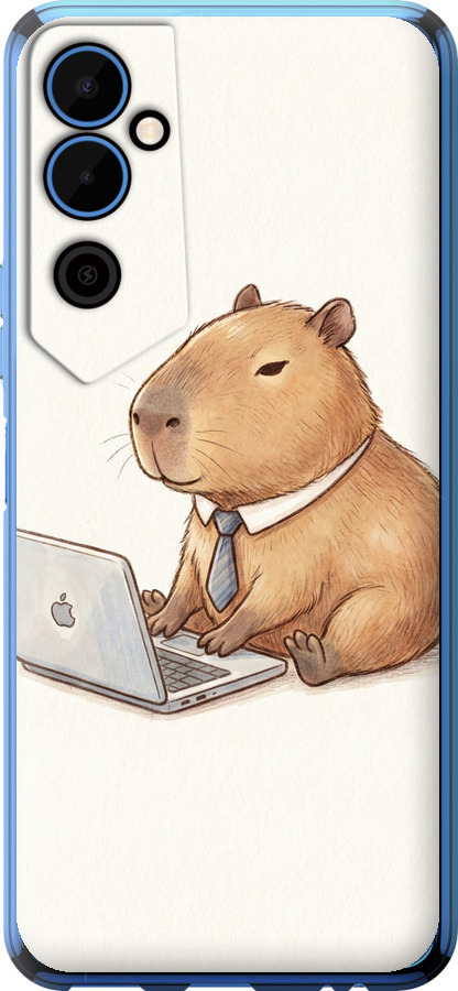Funny Capybara CEO Working