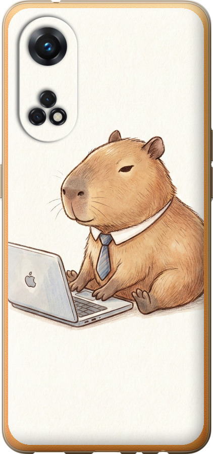 Funny Capybara CEO Working