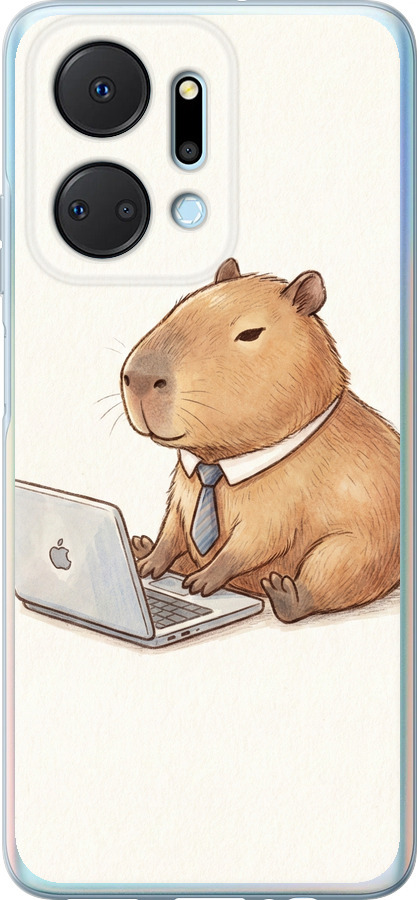 Funny Capybara CEO Working