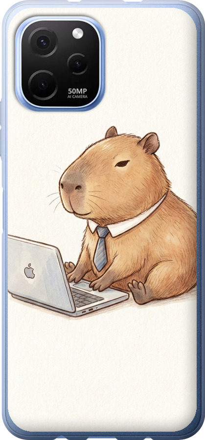 Funny Capybara CEO Working